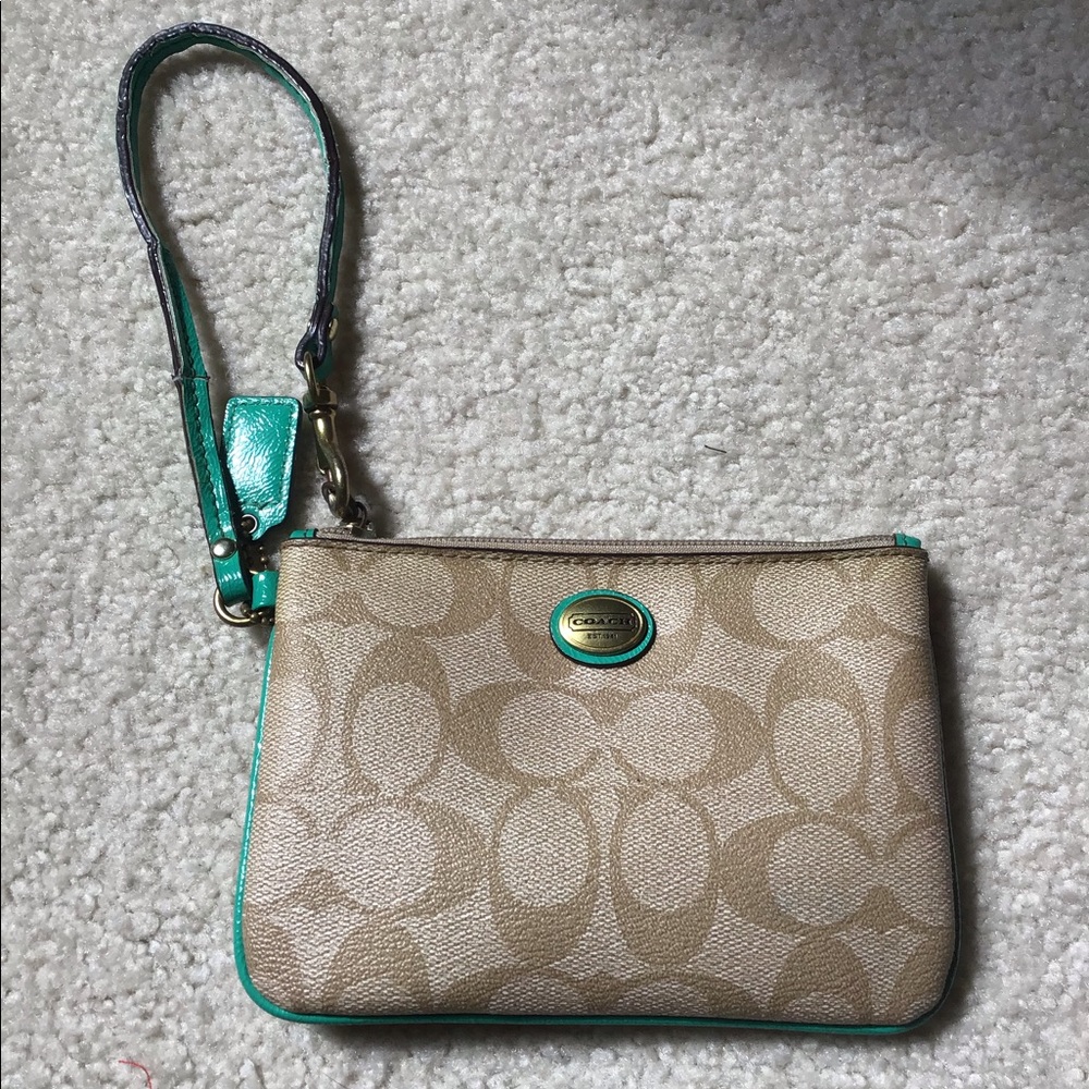 Coach Corner Zip Wristlet
